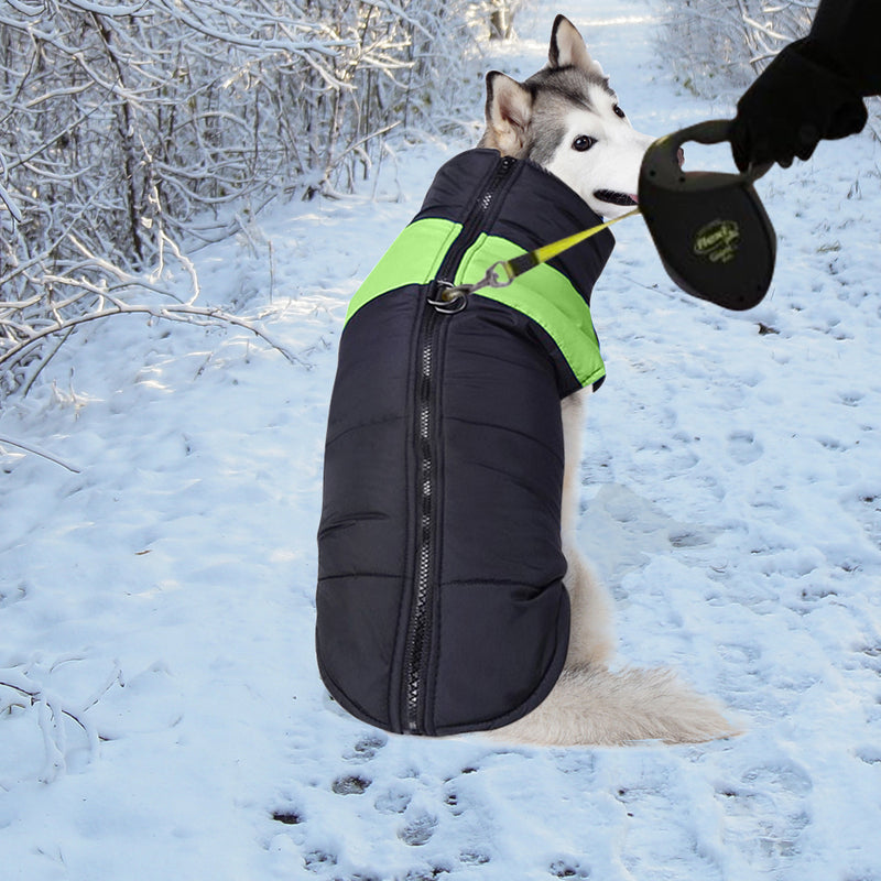 PaWz PaWz Dog Winter Jacket Padded  Pet Clothes Windbreaker Vest Coat  XL Green