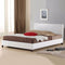 Mondeo PU Leather Queen White Bed