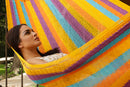 Jumbo Size Mayan Legacy Cotton Mexican Hammock in Alegra Colour