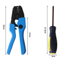 Ratchet Crimper Tool Kit Crimping Pliers 5 Dies Non Insulated Wire Terminal