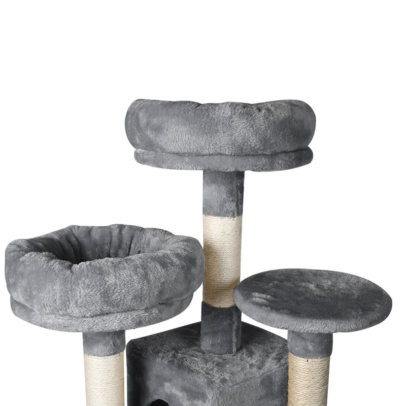 PaWz Cat Trees Scratching Post Scratcher For Large Cats Tower House Grey 140cm