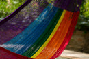 Jumbo Plus Size Mayan Legacy Nylon Mexican Hammock in Rainbow Colour