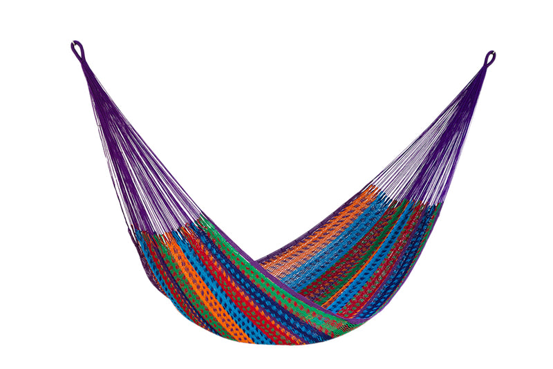 Jumbo  Size Outoor Cotton Mayan Legacy Mexican Hammock in Colorina