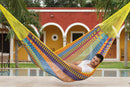 King Size Outoor Cotton Mayan Legacy Mexican Hammock in  Confeti