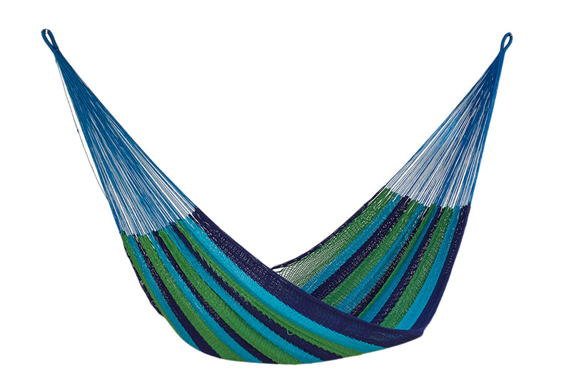 Queen Size Outoor Cotton Mayan Legacy Mexican Hammock in Oceanica
