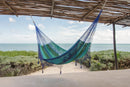 King Size Mayan Legacy Deluxe Outdoor Cotton Mexican Hammock  in Caribe Colour